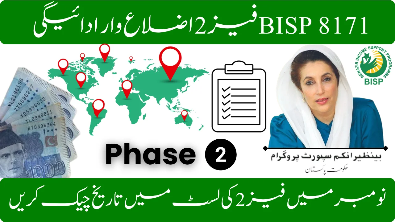 BISP 8171 Phase 2 District Wise Payment List Complete Details