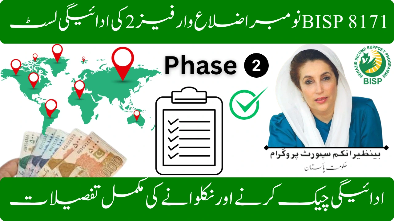 BISP 8171 Phase 2 District-Wise Payment List November 2025 – Complete Guide to Check and Withdraw Your Payment
