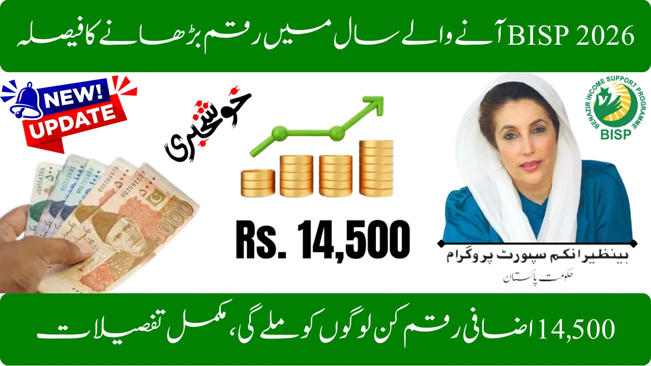 BISP Payment Increase 2026 – Complete Details on the New Rs. 14,500 Installment