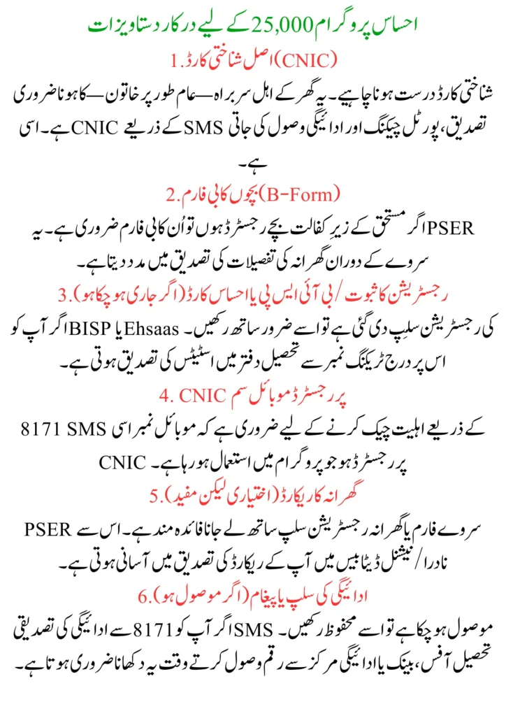 Ehsaas Program 25,000 Through CNIC Check 2025 – Eligibility, Verification & Payment Process
