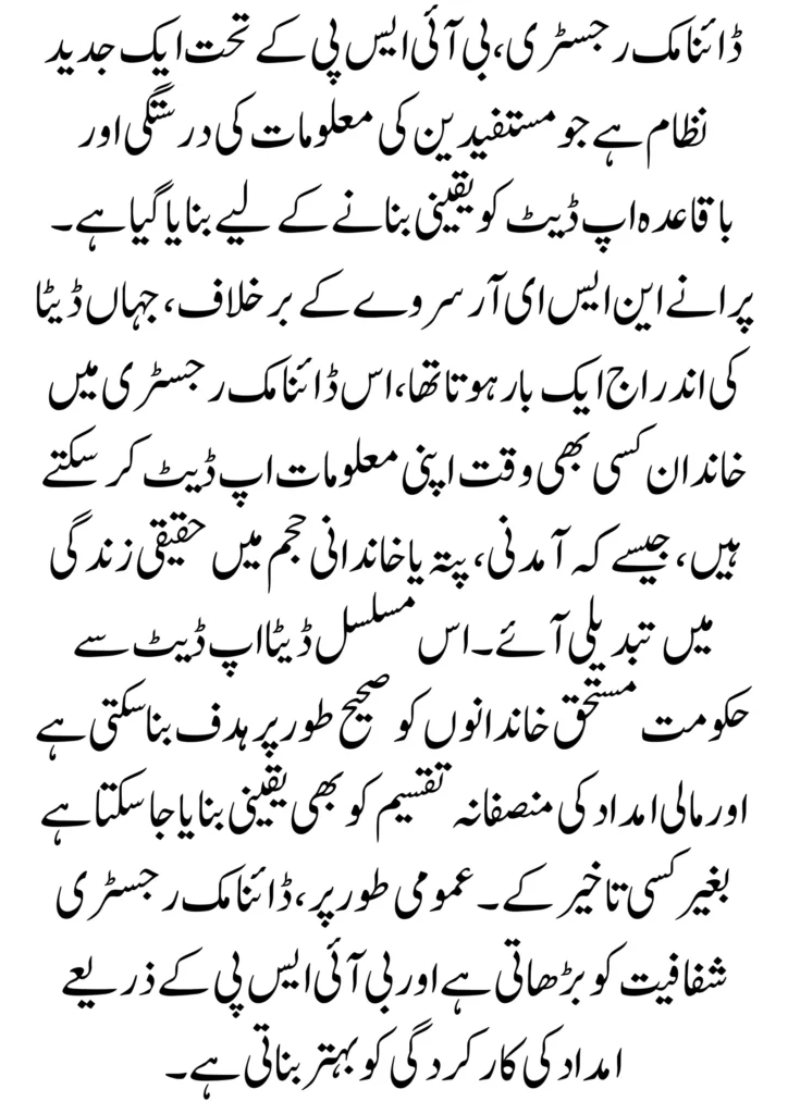 BISP Dynamic Registry 2025 How to Check Status and Update Your Information 