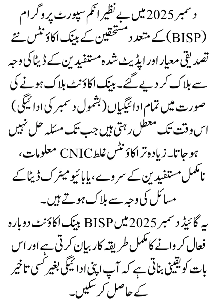 How to Reactivate Your BISP-Blocked Account in December 2025 Complete Guide 