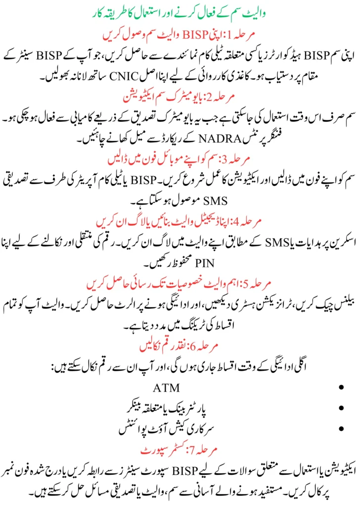 Get Your BISP Wallet Sim in December and Instalment Start in the First Quarter 2026