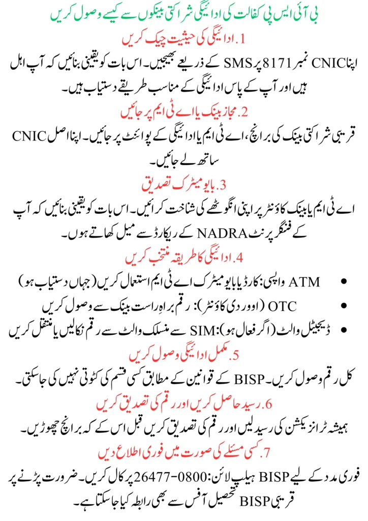 BISP 8171 New Update: Qist Withdrawal Now Available Through Six Partner Banks